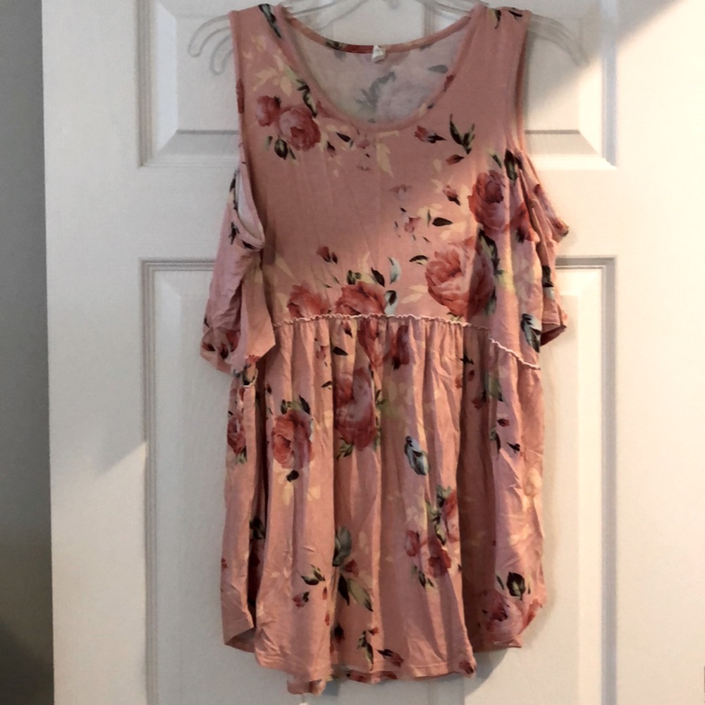 Pink blush maternity top